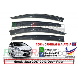 Honda Fit Jazz ( 2nd Gen ) 2007–2013 AG Door Visor Air Press Wind Deflector (Big 12cm Width)